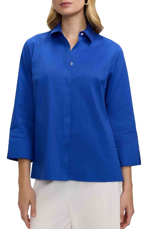 Beatrice Matte Satin Side Button Shirt