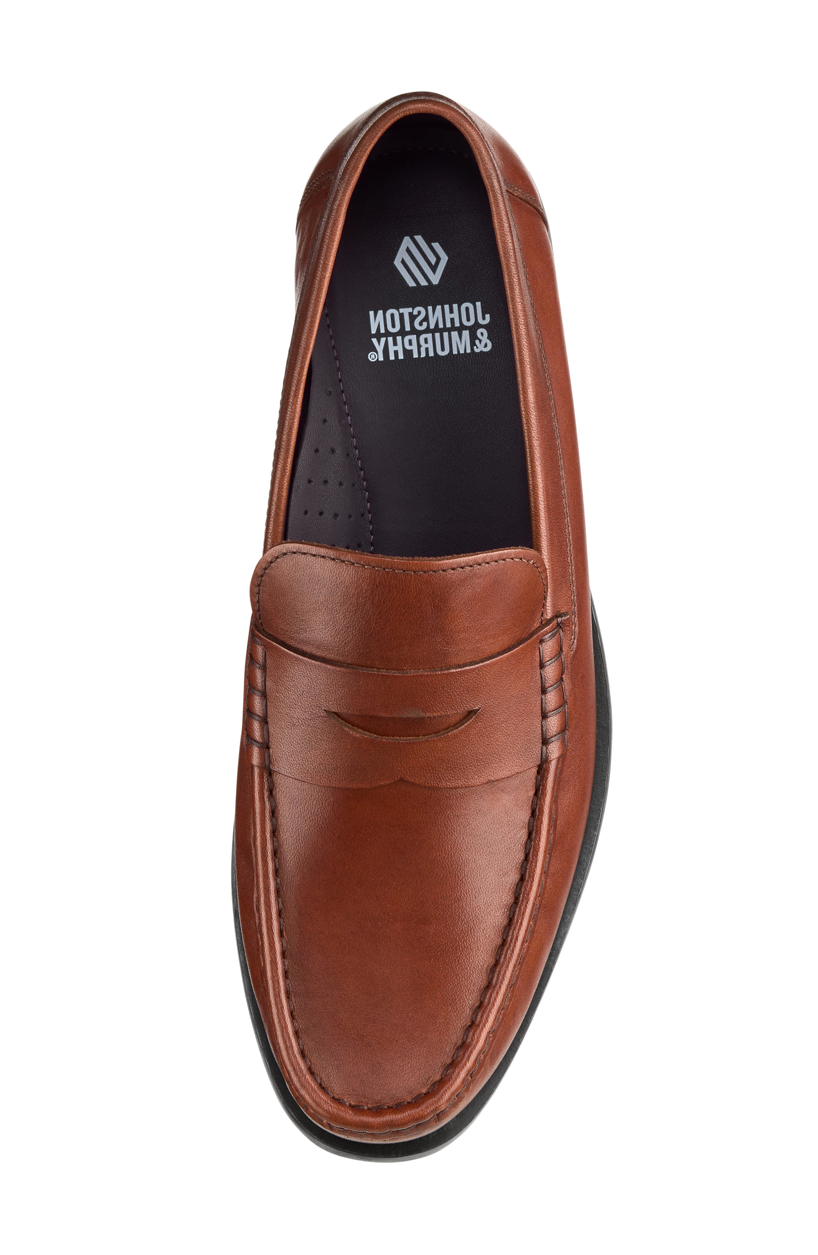 Johnston & Murphy Humphrey Penny Loafer, Alternate, color, Tan Full Grain