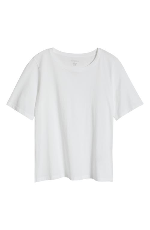 Eileen Fisher Organic Cotton Crewneck T-shirt In White