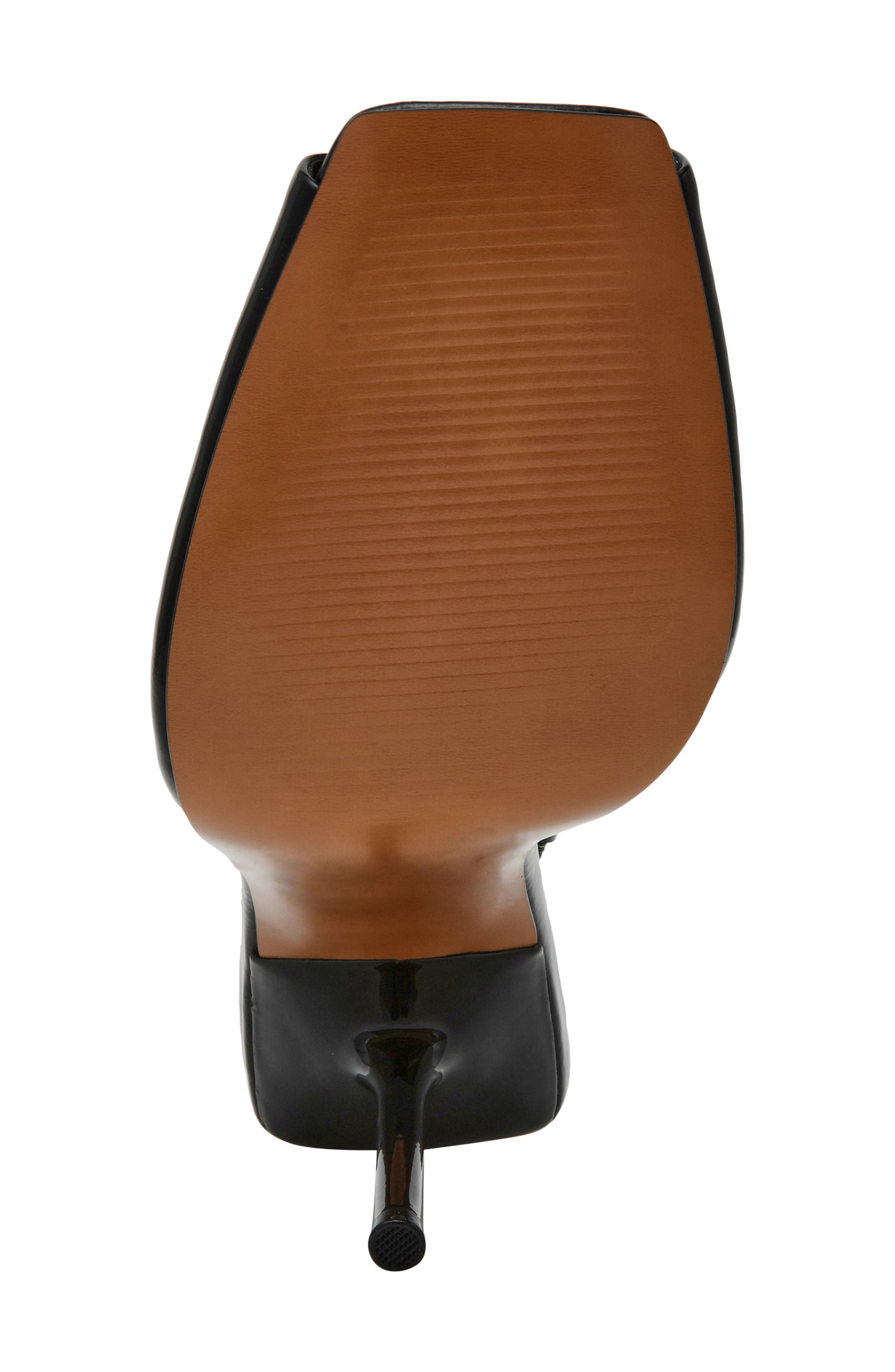 Steve Madden Lucian Slingback Peep Toe Sandal, Alternate, color, Black Leather