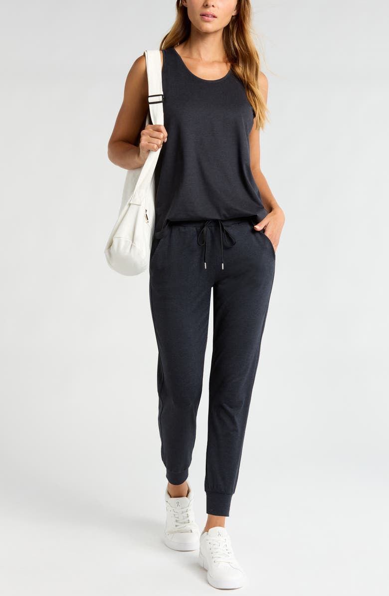 Zella Liana Restore Soft Lite Tank, Alternate, color, Black