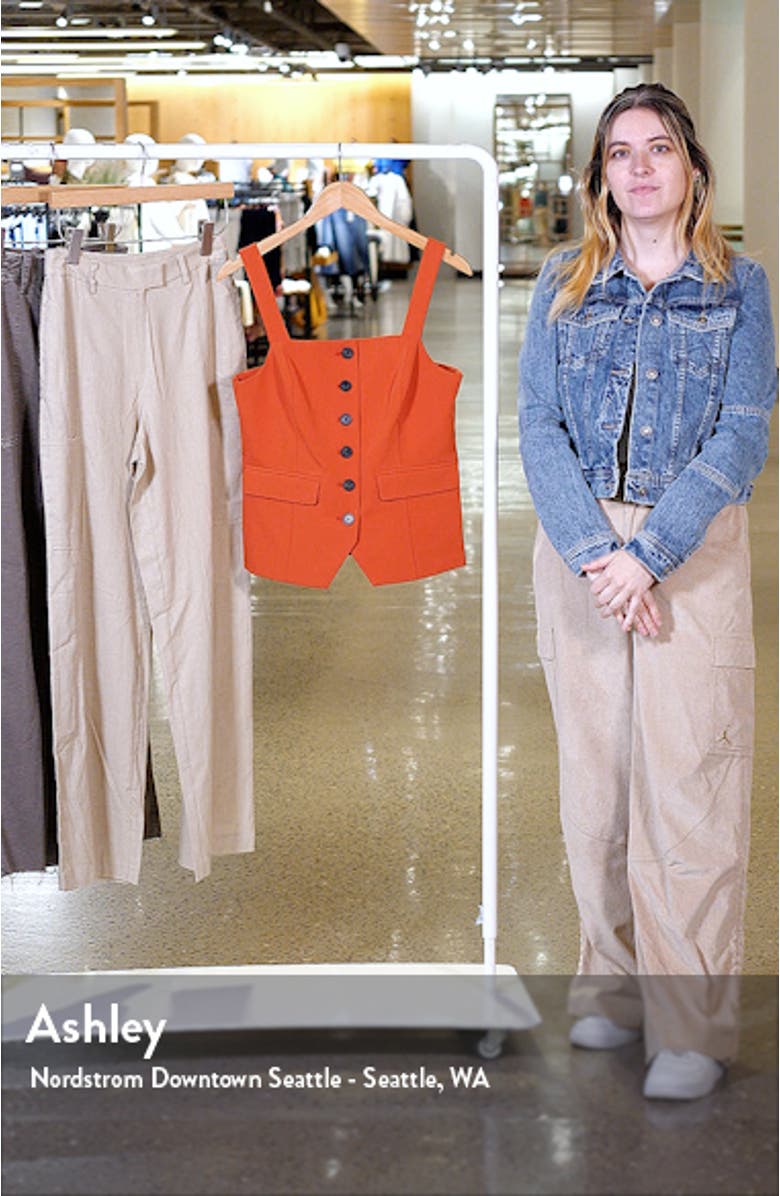 Sleeveless Button-Up Bustier Top, sales video thumbnail