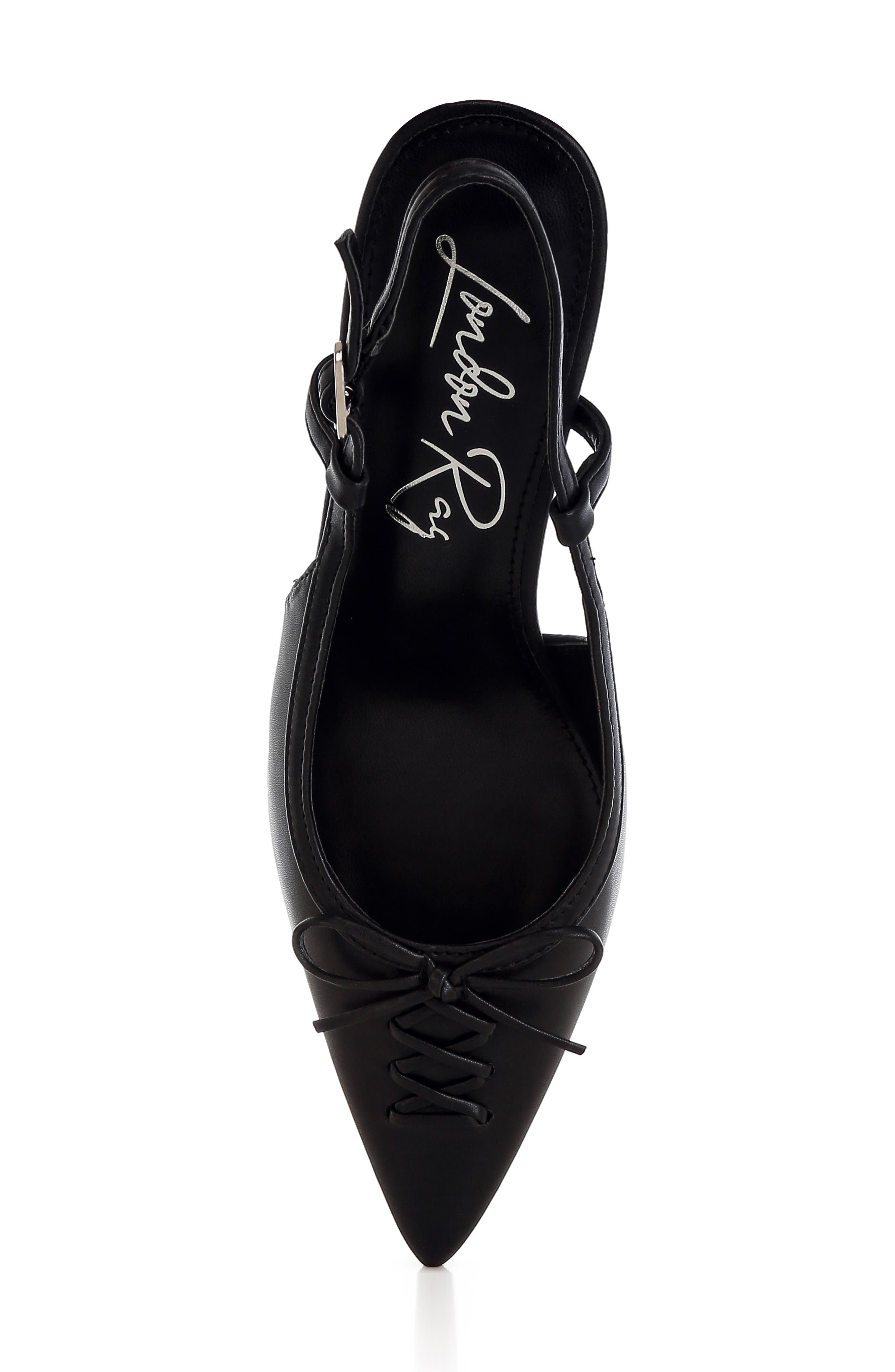 LONDON RAG Danvers Pointed Toe Slingback Pump, Alternate, color, Black