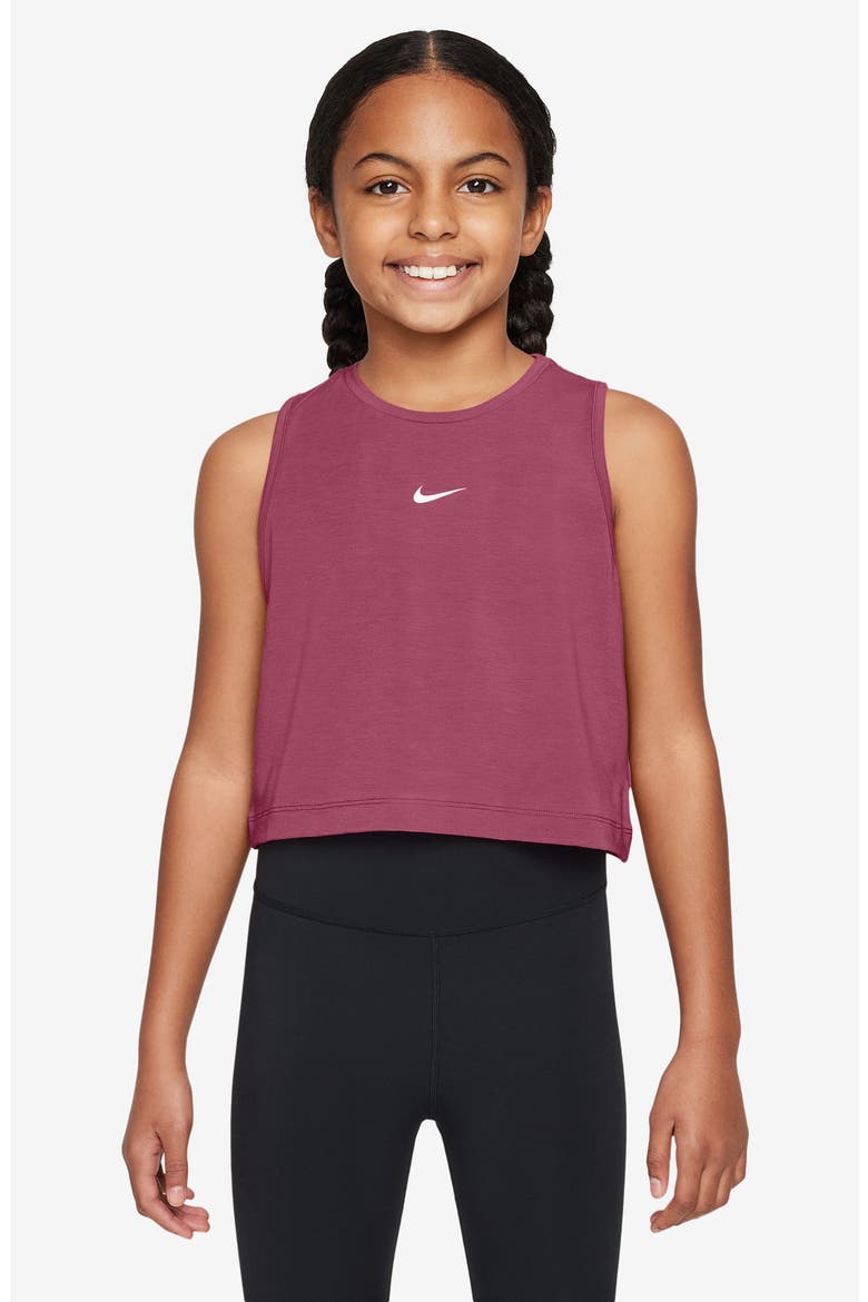 Kids' Dri-FIT Pro Tank Top, Main, color, SWEET BEET/ WHITE