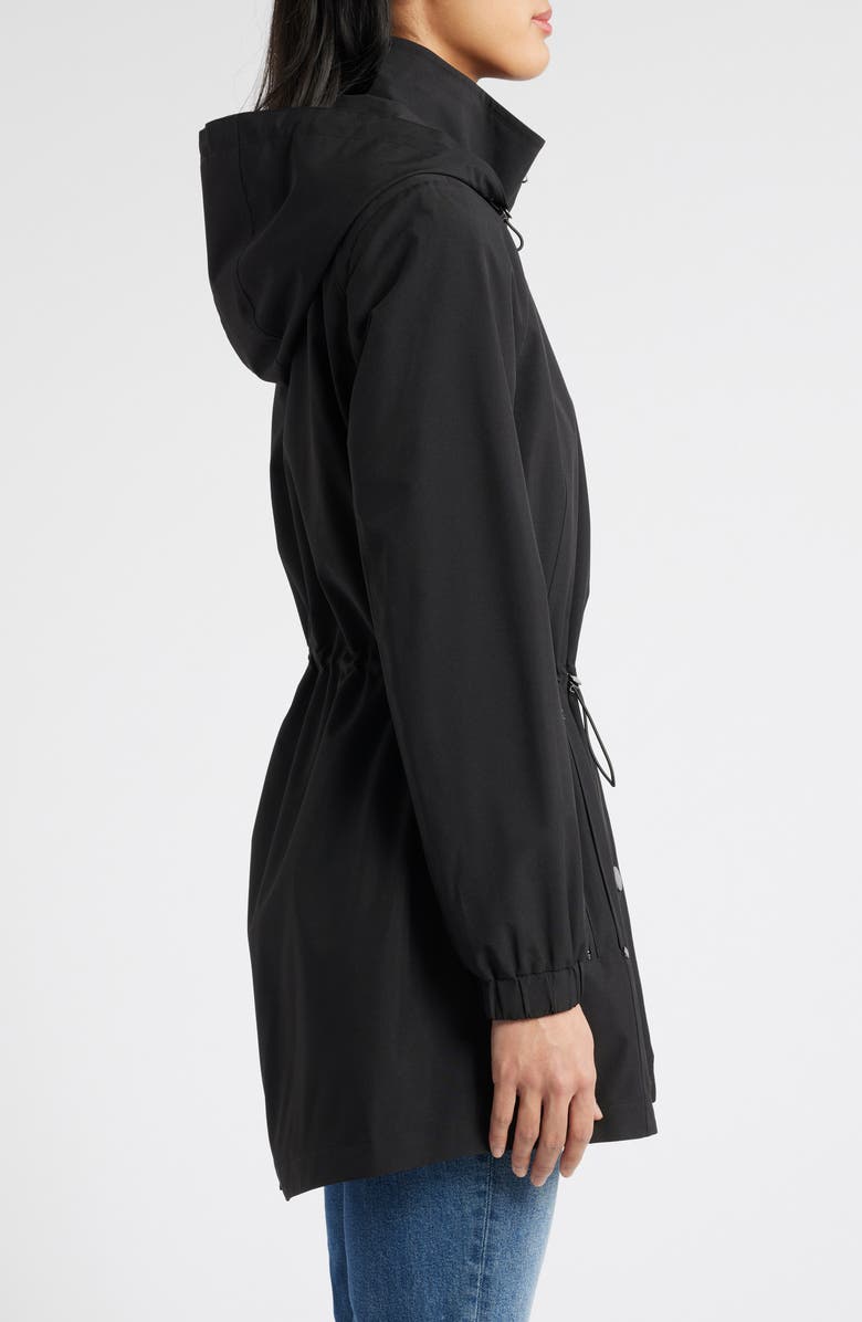 London Fog Hooded Jacket, Alternate, color, Black