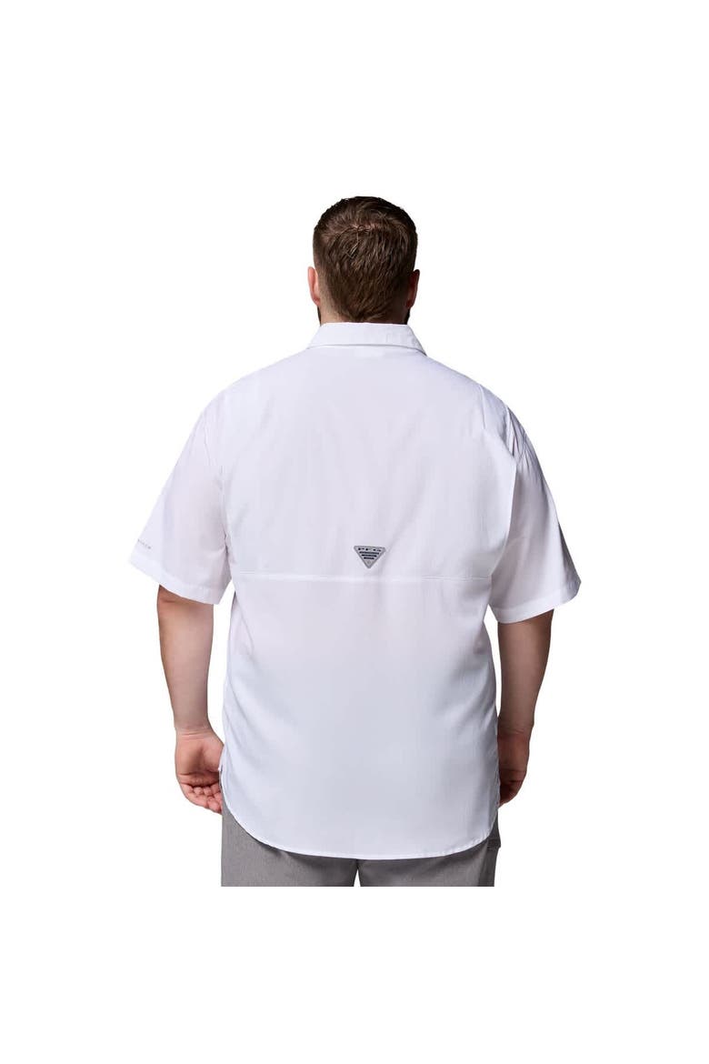 Men's Columbia  White Florida Gators Big & Tall Tamiami Omni-Shade Button-Down Shirt, Alternate, color, White