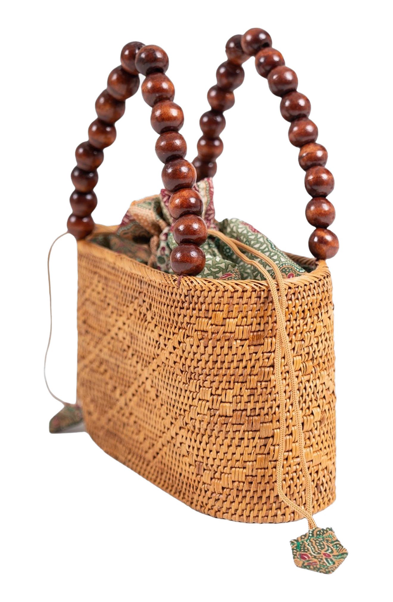 Jelavu Tatiana Handwoven Rattan Top Handle Bag, Alternate, color, Natural