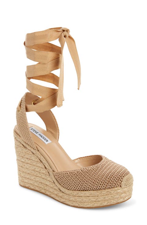 Locket Ankle Strap Espadrille Wedge Pump (Women)