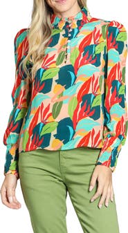 APNY Print High Neck Shirt