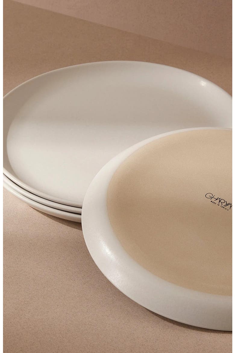 Tunisian Dinner Plates Set of 4, Alternate, color, White