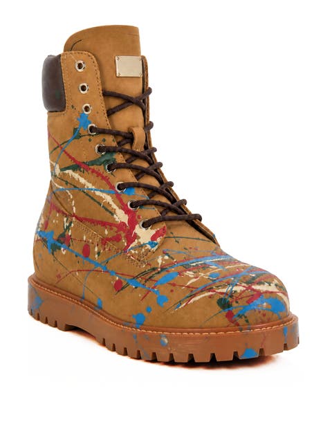 Nubuck Boots Dripping Skull Men