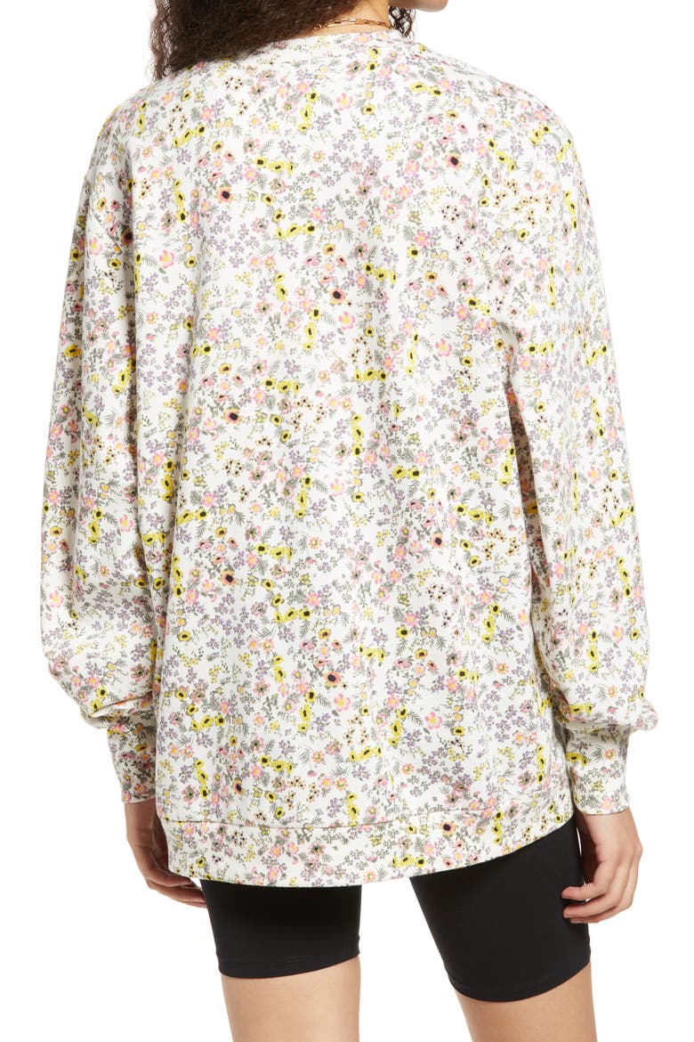 Diana Tie Dye Sweatshirt, Alternate, color, BLANC DITSY