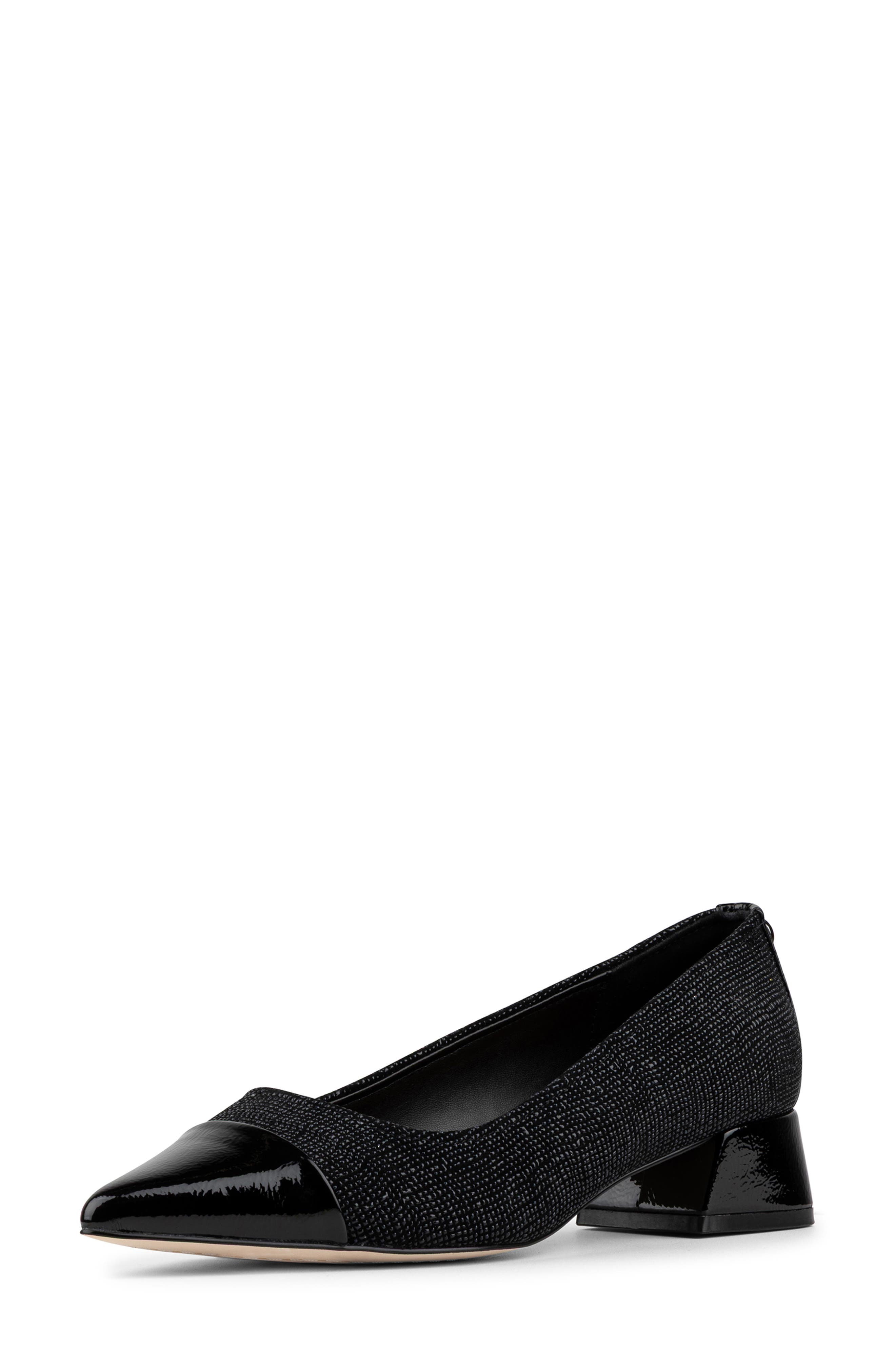 Donald Pliner Cap Toe Pump, Alternate, color, Black