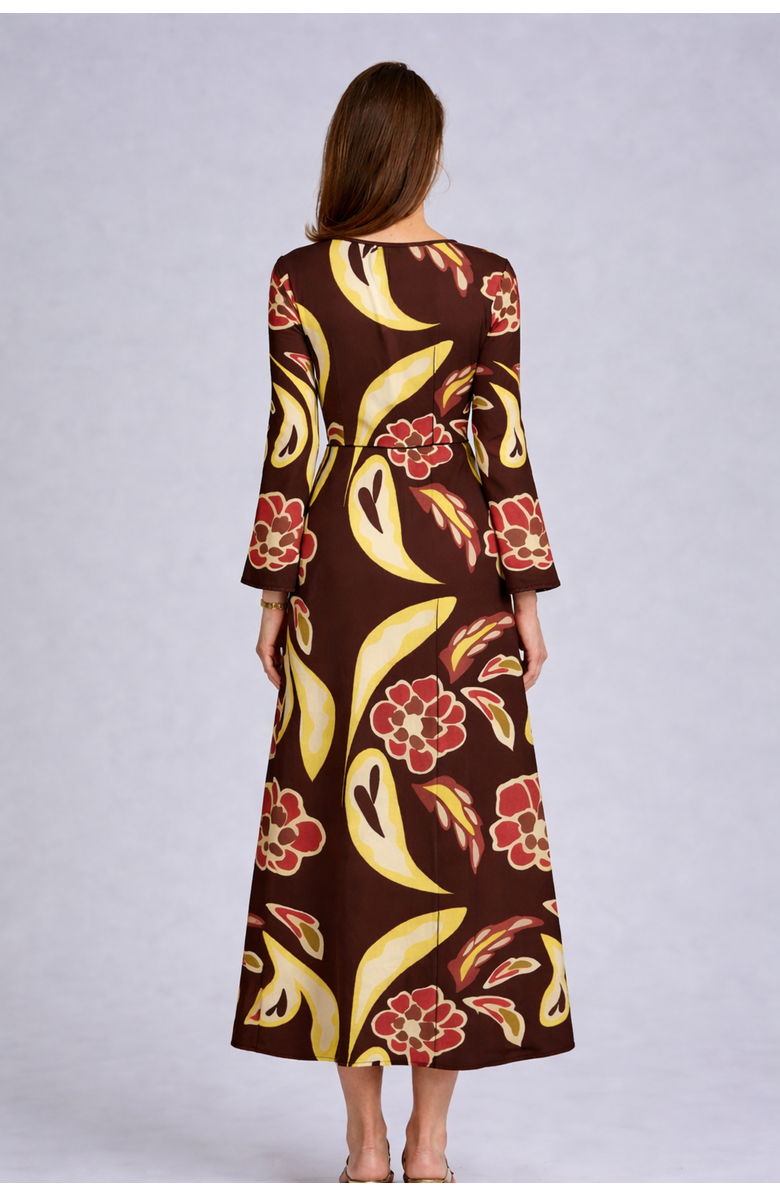 ELLE Collection Printed Dress, Alternate, color, Multi