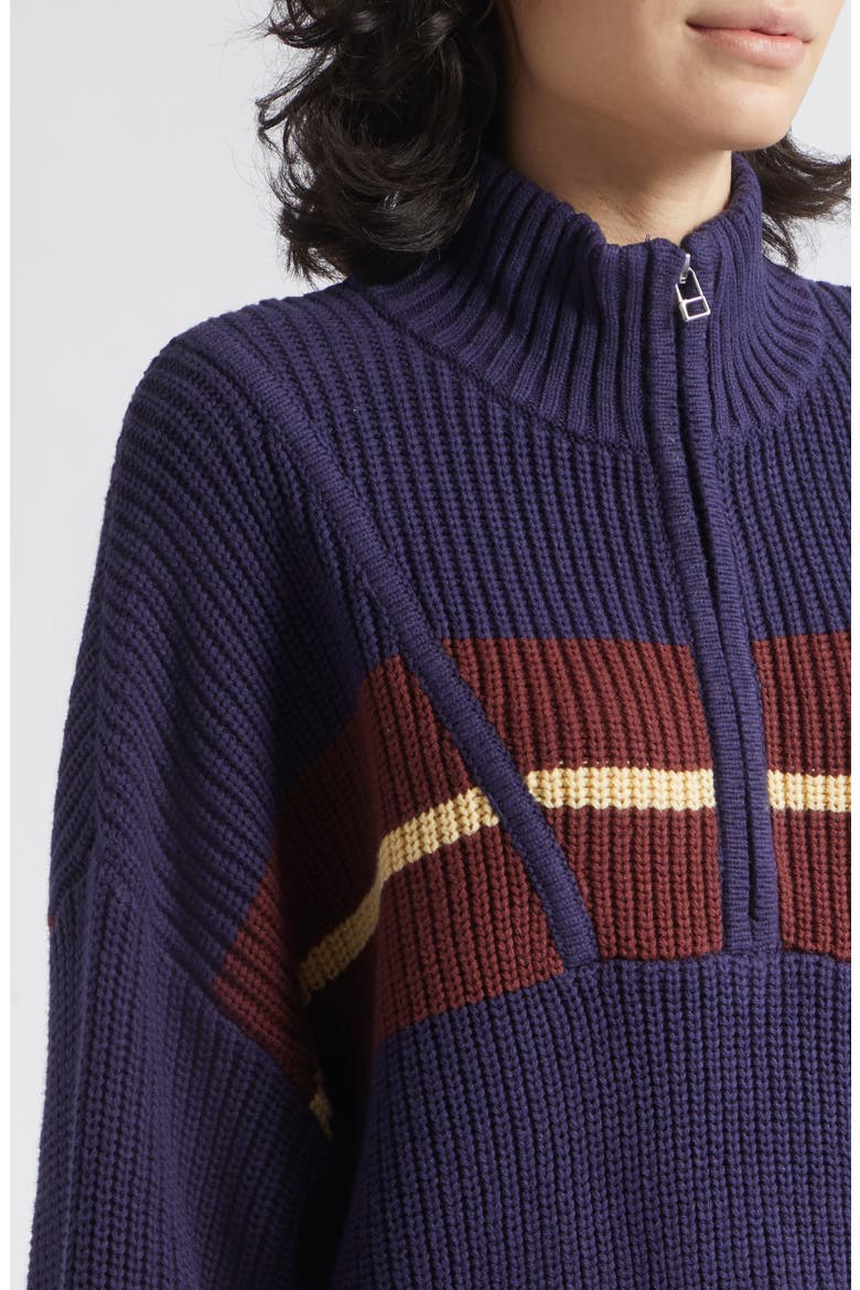Cropped Hampton Sweater, Alternate, color, TWILIGHT STRIPE