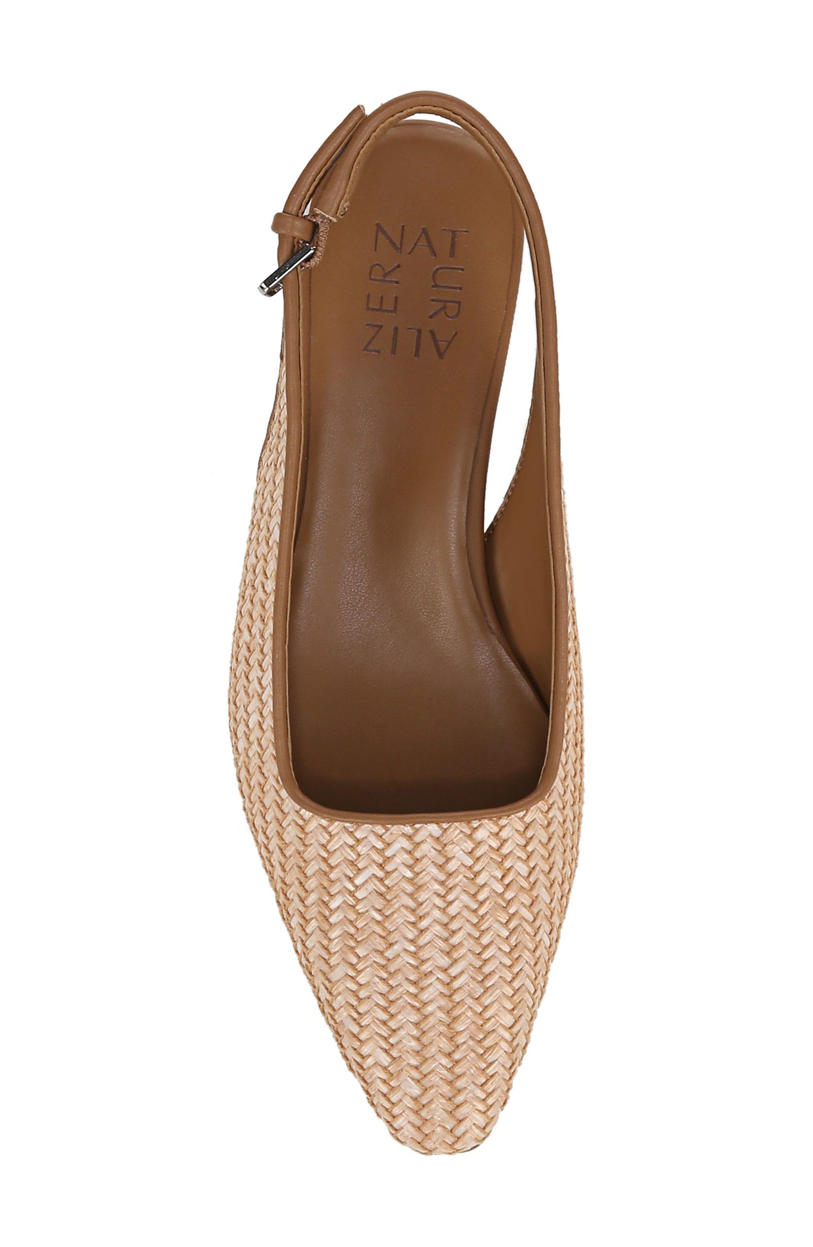 Naturalizer Ginger Slingback Pump, Alternate, color, Tan Woven Faux Leather