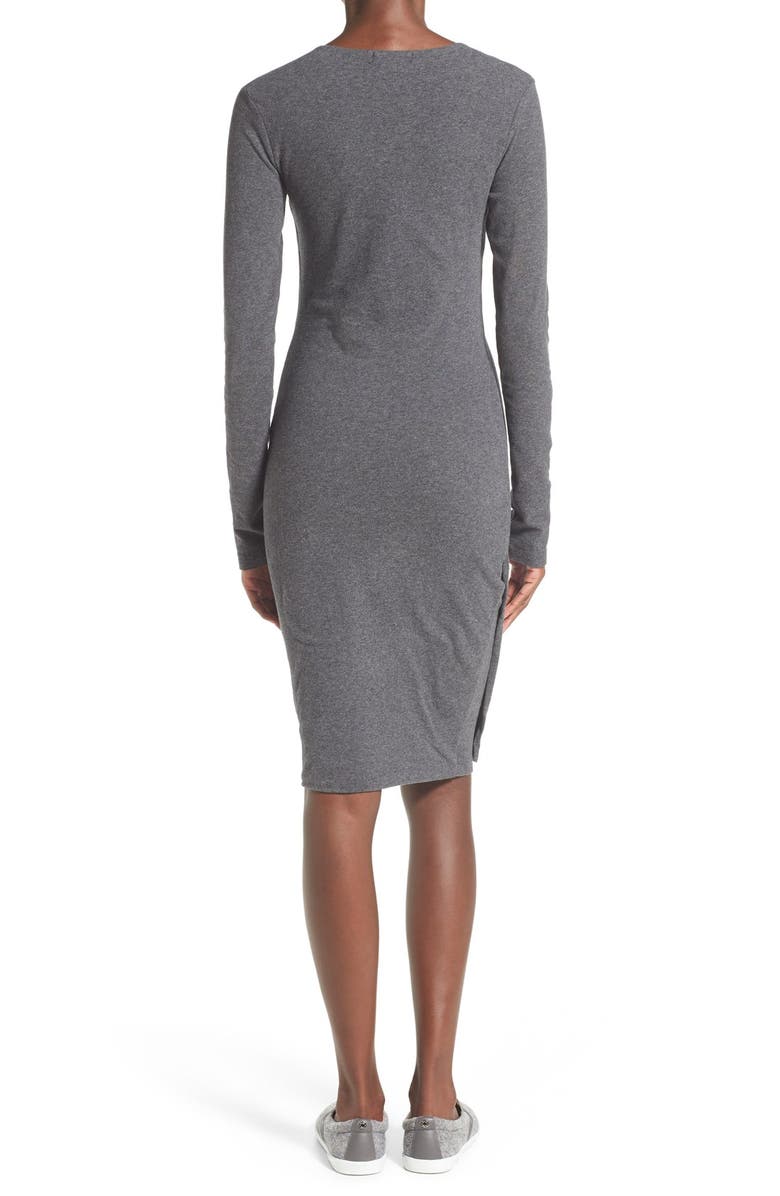 James Perse Melange Jersey Wrap Dress, Alternate, color,
