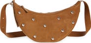 Madewell Studded Crescent Suede Sling Bag