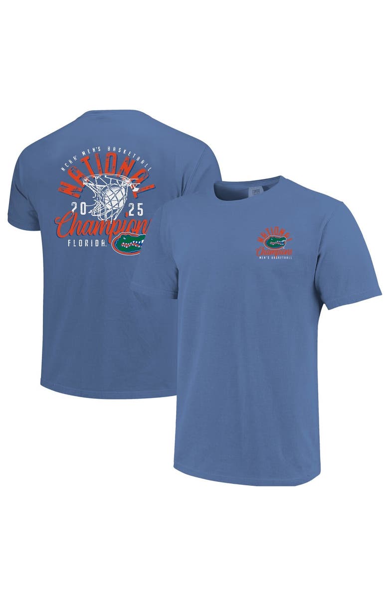 IMAGE ONE Men's Blue Florida Gators 2025 NCAA Men's Basketball National Champions Distressed Net T-Shirt, Main, color, 