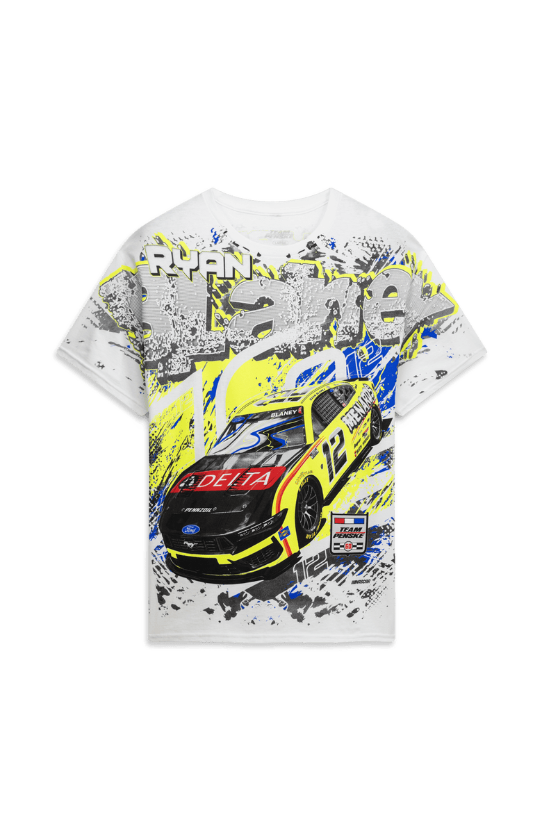 Classic Ink Men's Classic Ink White Ryan Blaney #12 Delta Total Print T-Shirt, Alternate, color, White