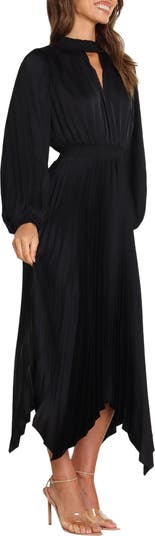 Eloise Pleated Balloon Sleeve Midi Dress