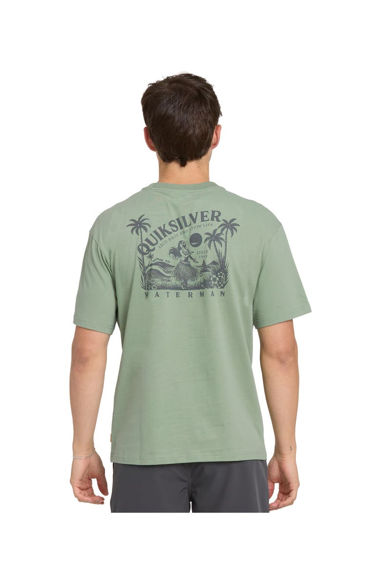 Lei'D Back Short Sleeve Shirt, Alternate, color, LILY PAD