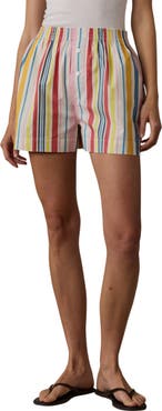 Faherty Coastal Stripe Poplin Boxer Shorts