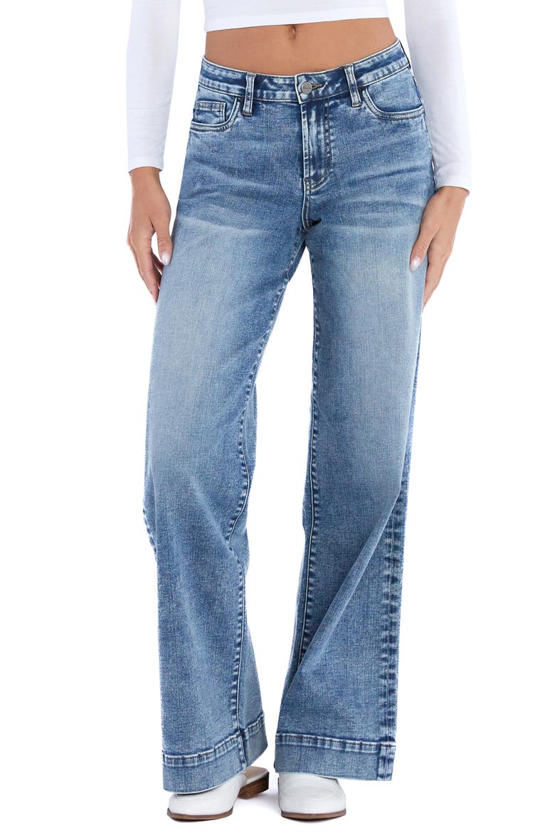 Mighty High Waist Wide Leg Jeans, Main, color, CITY BLUE