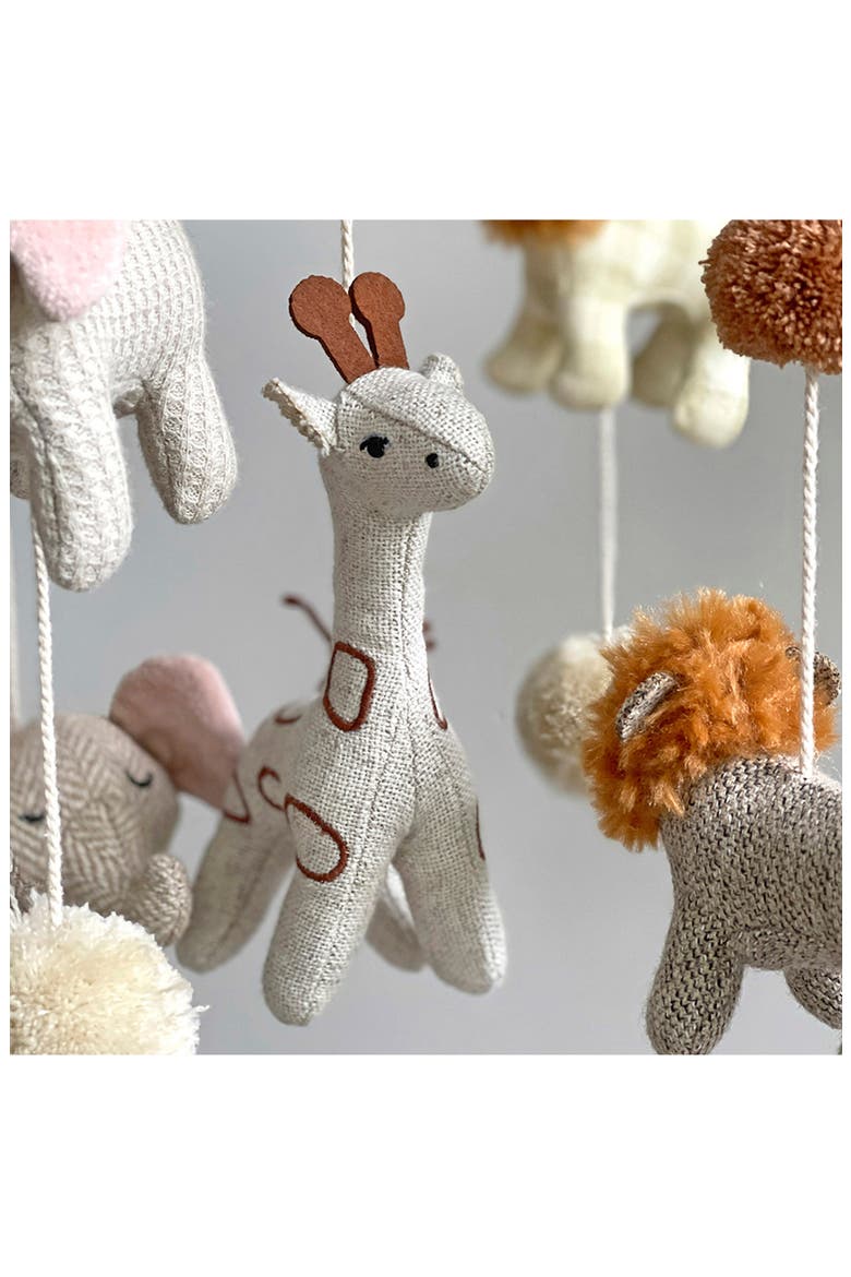 Kendi Animal Baby Mobile, Alternate, color, WHITE