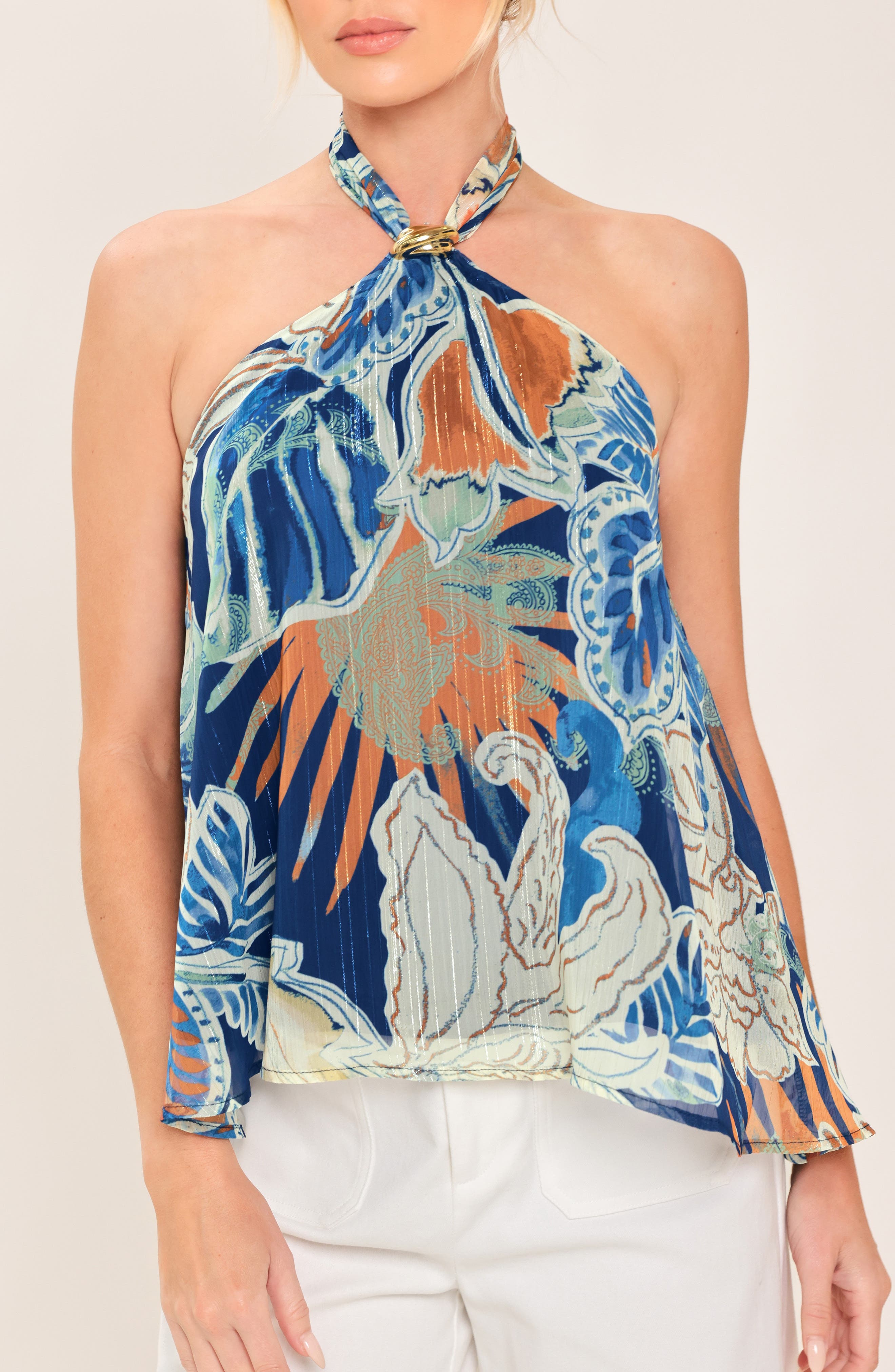 Print Halter Top