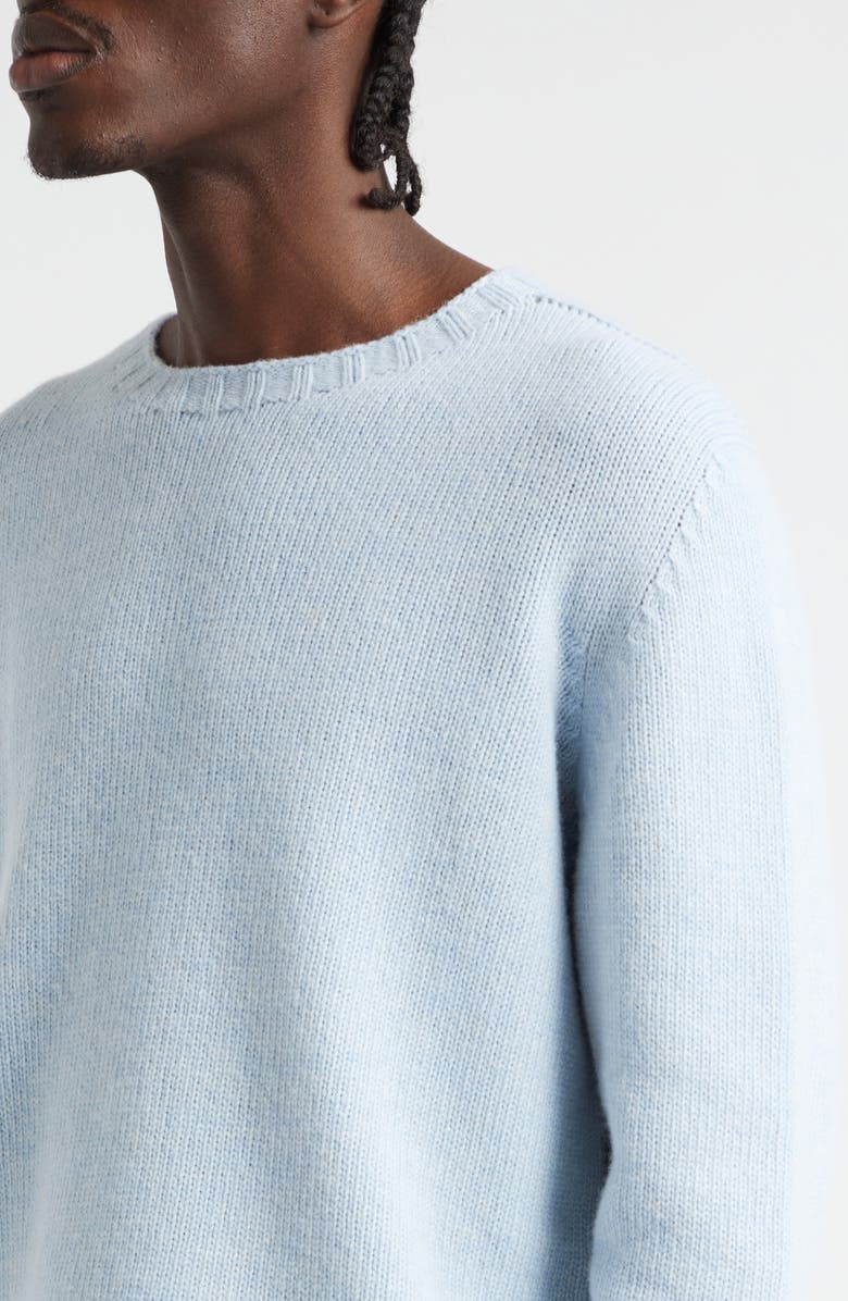 Palm Angels Embroidered Curved Logo Wool Blend Sweater, Alternate, color, 