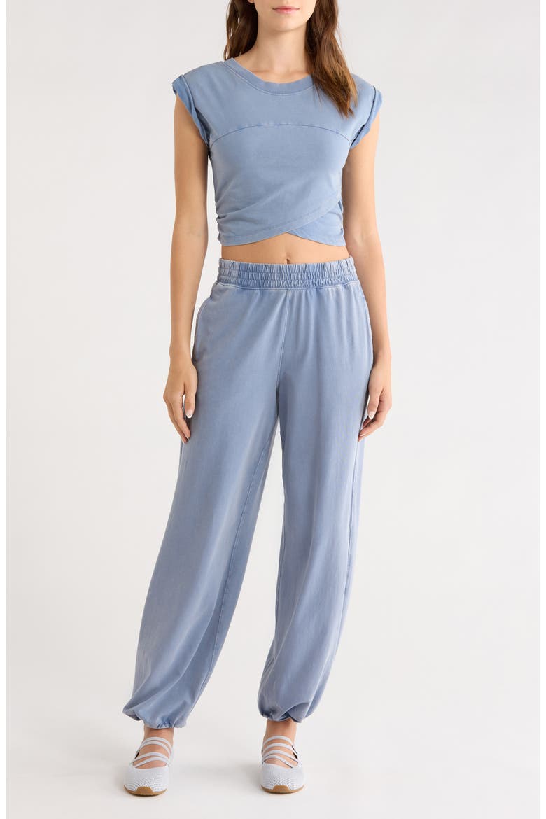 FP Movement Hot Shot Crossover T-Shirt & Joggers Set, Main, color, BLUE ASH