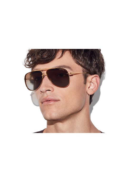 Tom Ford Leon 62mm Pilot Sunglasses In Multi