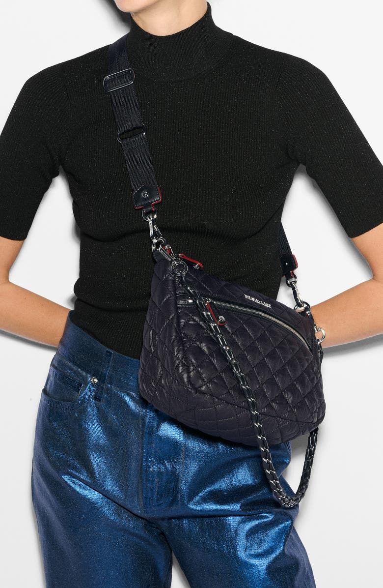 MZ Wallace Crosby Ella Quilted Nylon Crossbody Bag, Alternate, color,