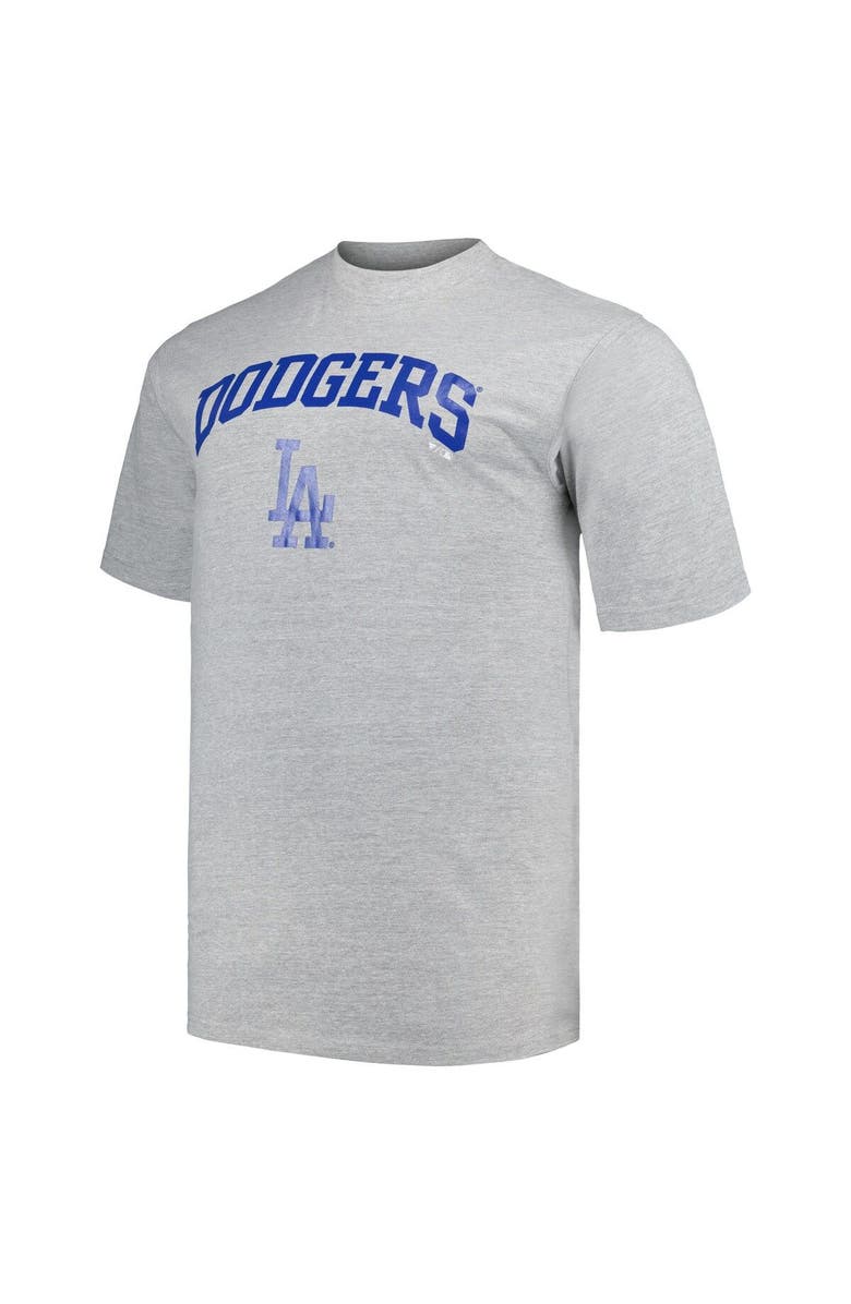 PROFILE Men's Profile Black/Heather Gray Los Angeles Dodgers Big & Tall T-Shirt Combo Pack, Alternate, color,
