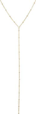BY ADINA EDEN Solid Mini Beaded Long Drop Lariat Necklace