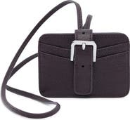 MANGO Buckle Leather Cardholder on a Lanyard