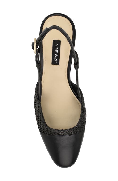 Nine West Unda Slingback Cap Toe Pump In Black