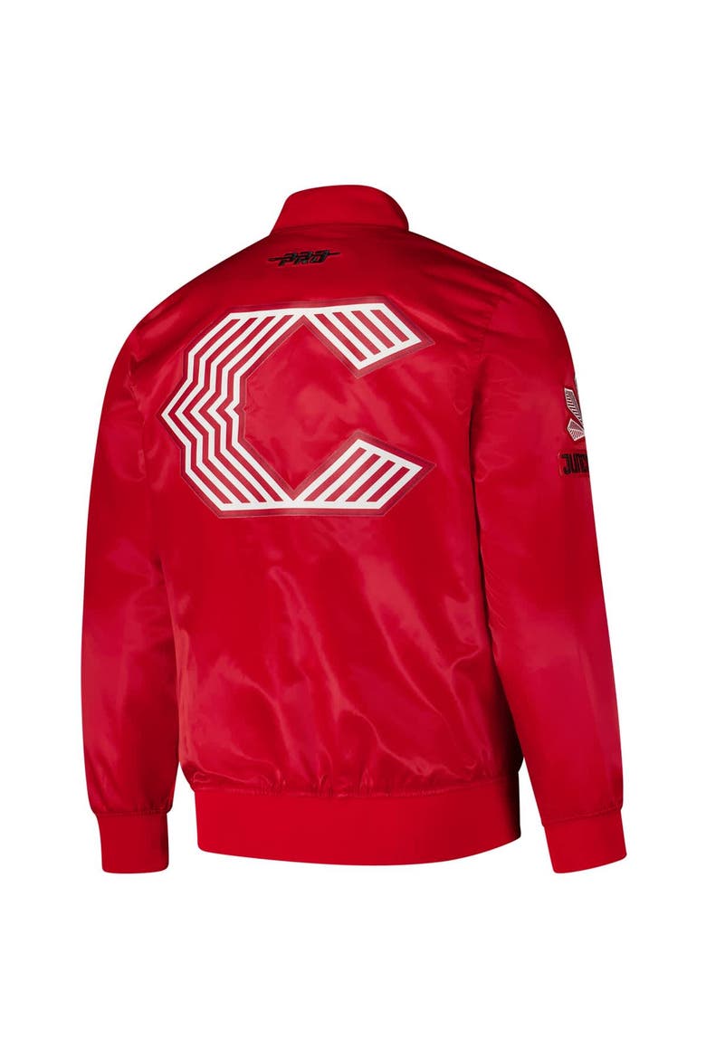 Men's Pro Standard Red Cincinnati Reds City Connect Satin Full-Snap Jacket, Alternate, color, Red