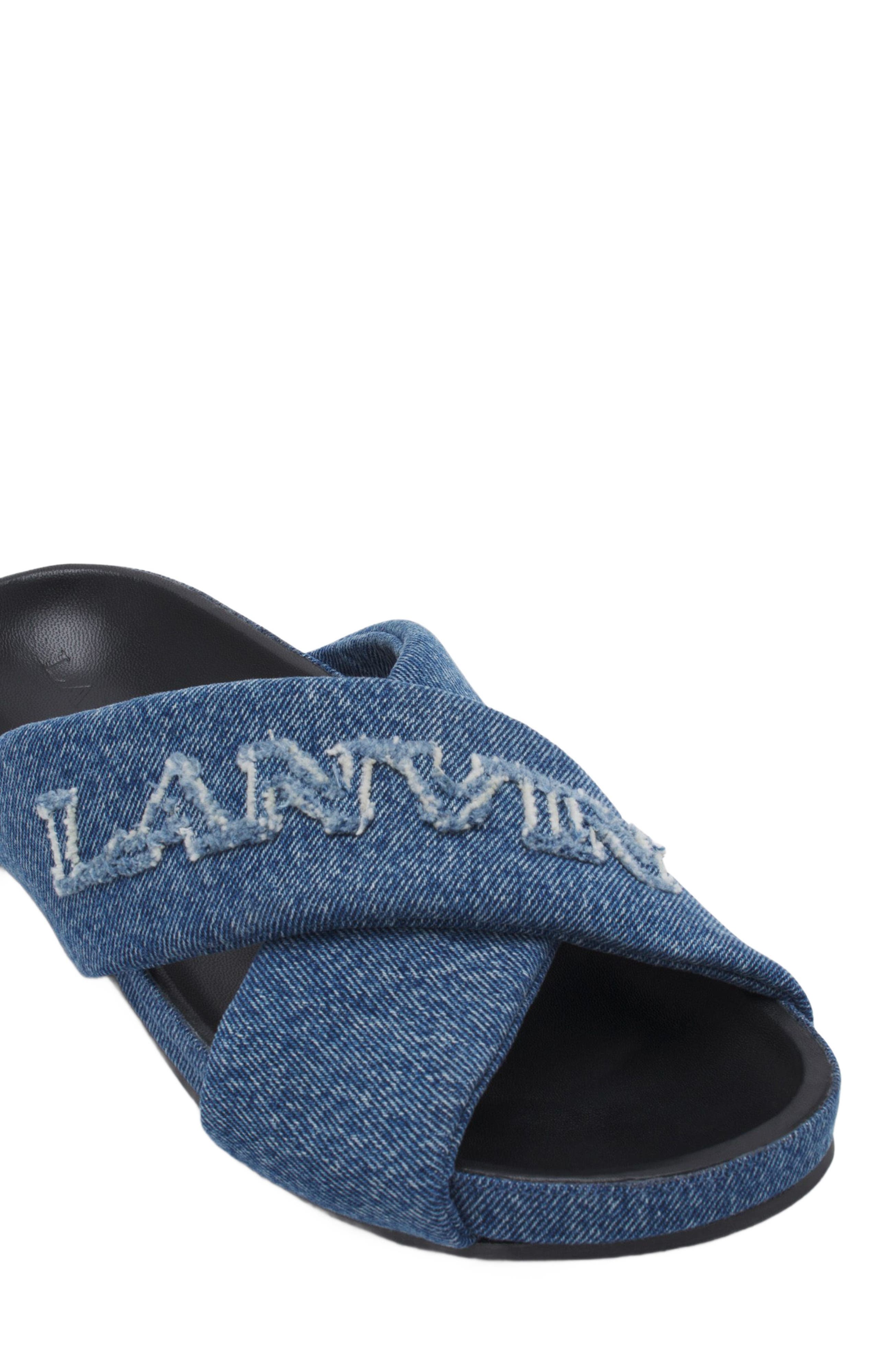 Lanvin TINKLE SANDALS IN DENIM, Alternate, color, 
