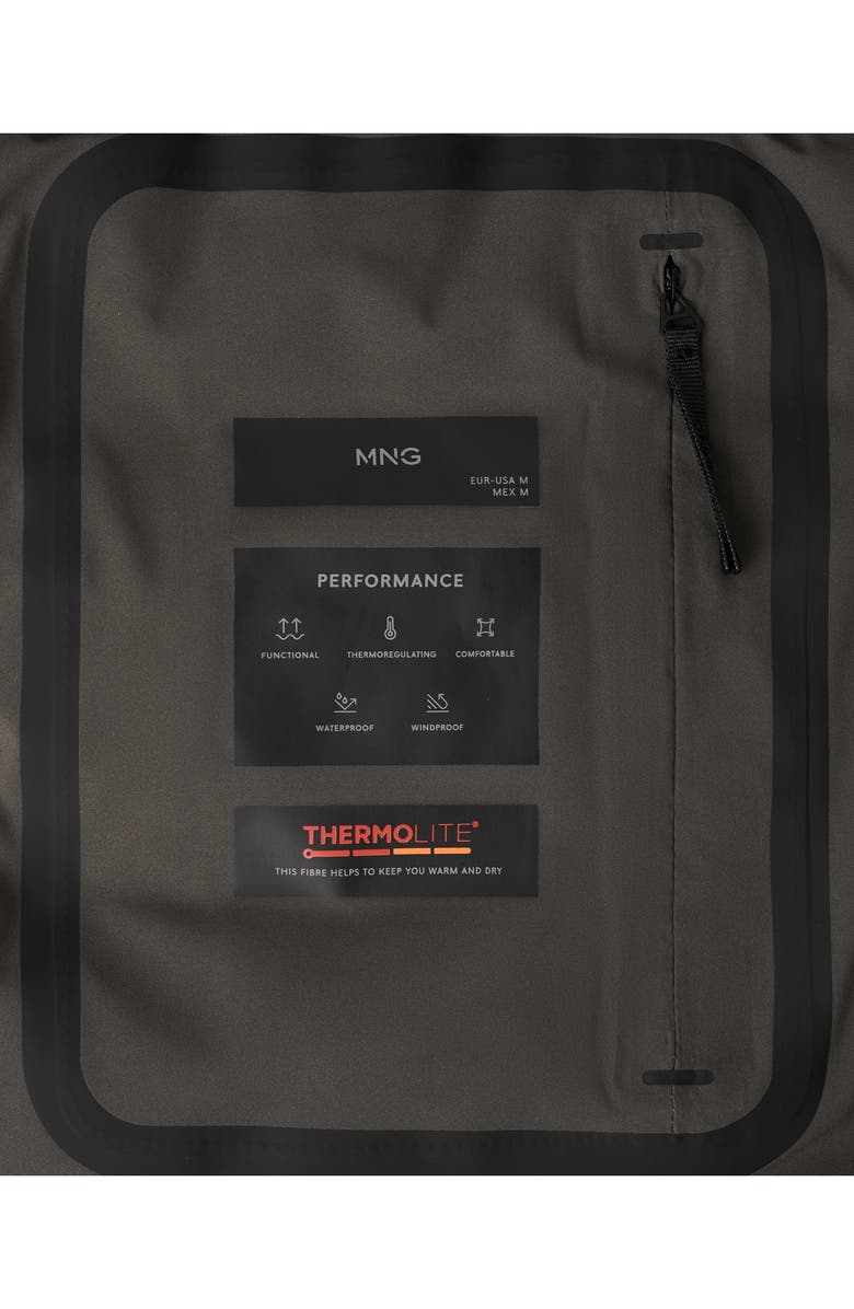 MANGO Packable Waterproof Thermolite<sup>®</sup> Bib Jacket, Alternate, color, Medium Brown