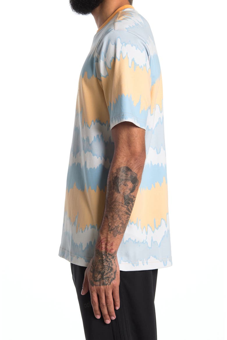 Men's Adventure Stripe Embroidered T-Shirt, Alternate, color, HAZY ORANGE/MULTICOLOR