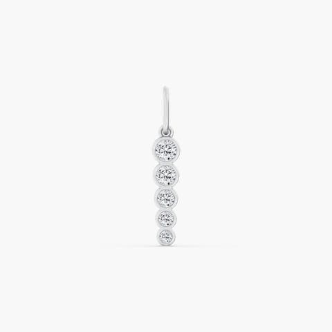 Bezel Spike Lab Diamond Pendant in 14K