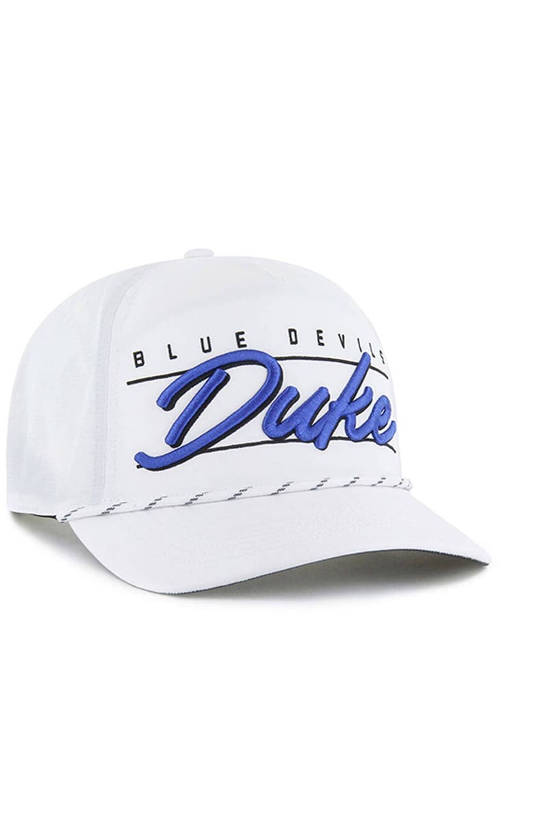 '47 Men's '47 White Duke Blue Devils Condor Hitch brrr° Adjustable Hat, Alternate, color, 