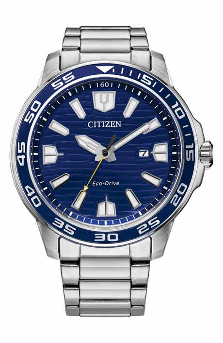 Eco Drive Stainless Steel Bracelet Watch, 45mm