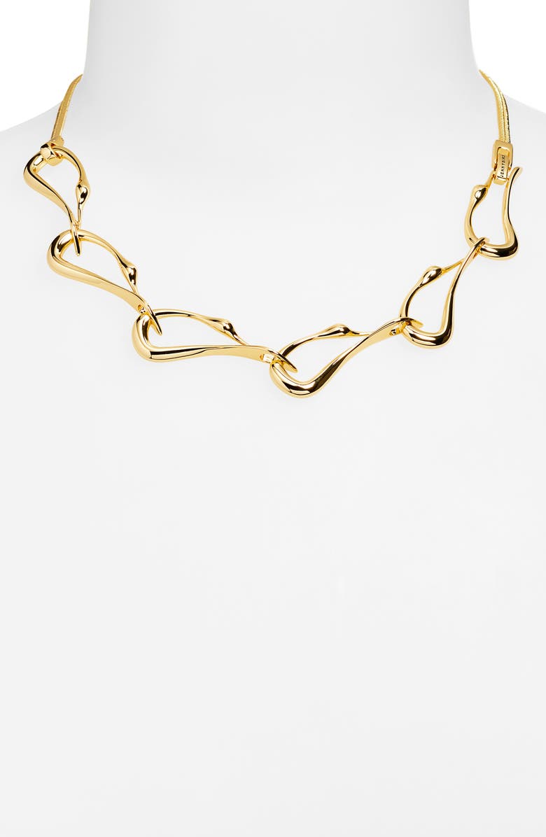 Jenny Bird Egret Collar Necklace, Alternate, color, High Polish Gold