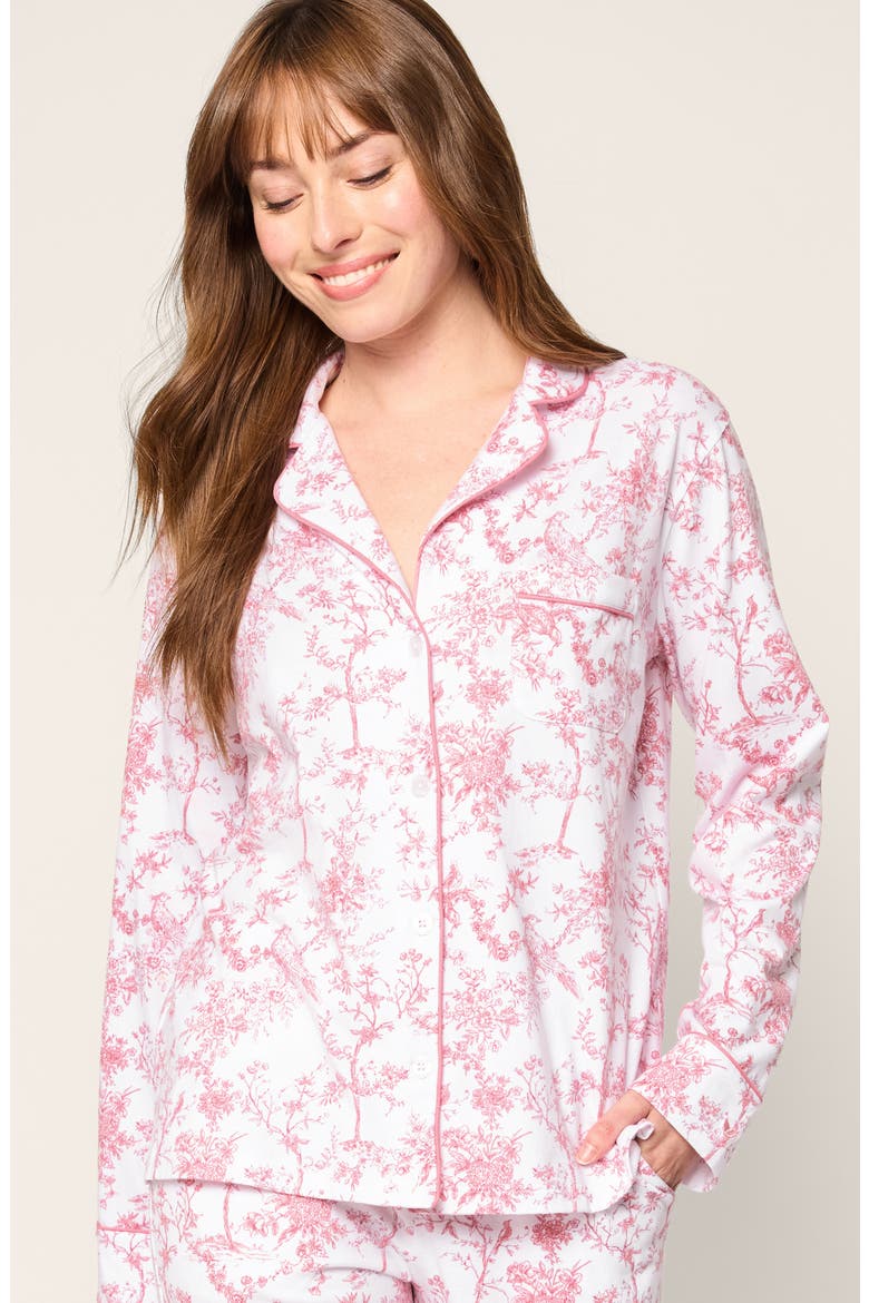 Luxe Pima Cotton Pajamas, Alternate, color, PINK TIMELESS TOILE
