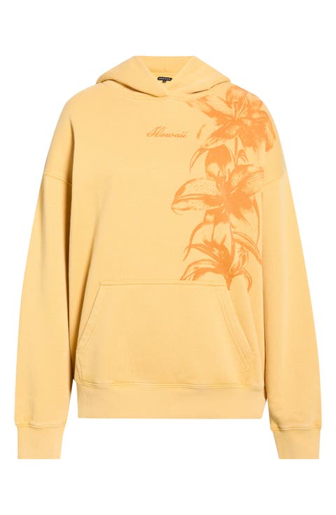Hawaii Floral Print Hoodie