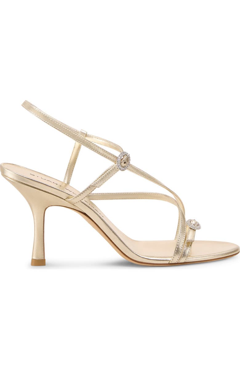 Stuart Weitzman Kensington Strappy Sandal 85, Alternate, color, Light Gold