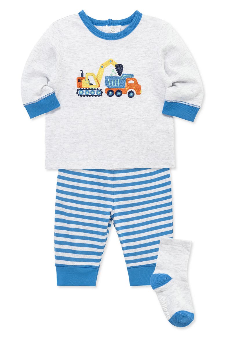 Work Zone Embroidered Shirt, Pants & Socks Set, Alternate, color, BLUE STRIPE